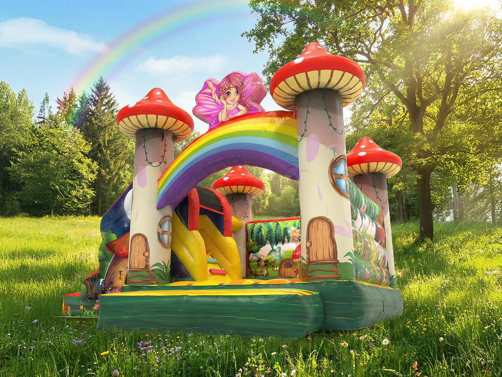 Skákací hrad MOCHOMŮRKA s mini skluzavkou